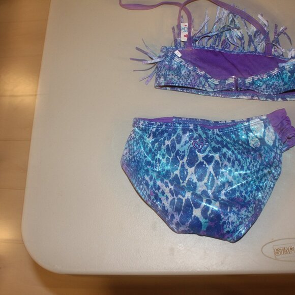 Purple & Blue 2 Pcs Justice Bikini Swimsuit Size 5 New - Picture 3 of 3
